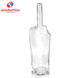 750ml flat square screw top gap shoulder bottle