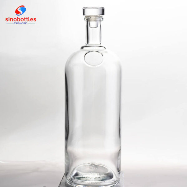 1000ml boston round glass bottle with stopper