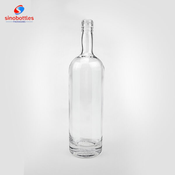1000ml empty round vodka glass bottle with screw top