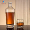 750ml bar top round glass tequila bottle wholesale