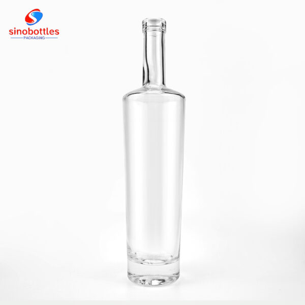 750ml Flat Shoulder Tall Round Bottle