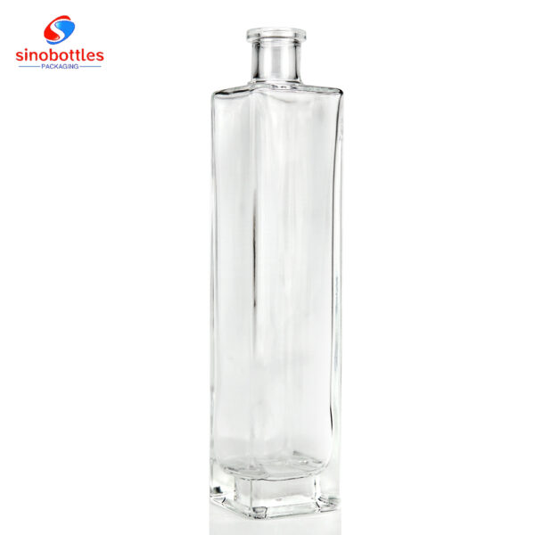 750ml Straight tall square tequila bottle custom
