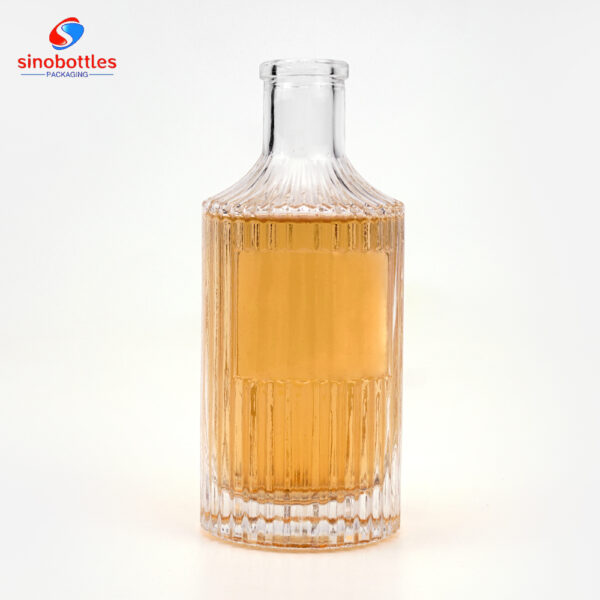 500ml engraved stripes round bottle