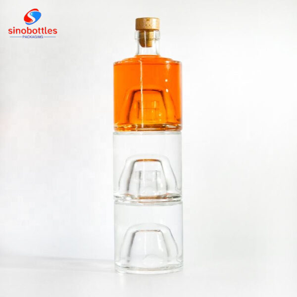 3 in 1 bar top stopper glass bottles