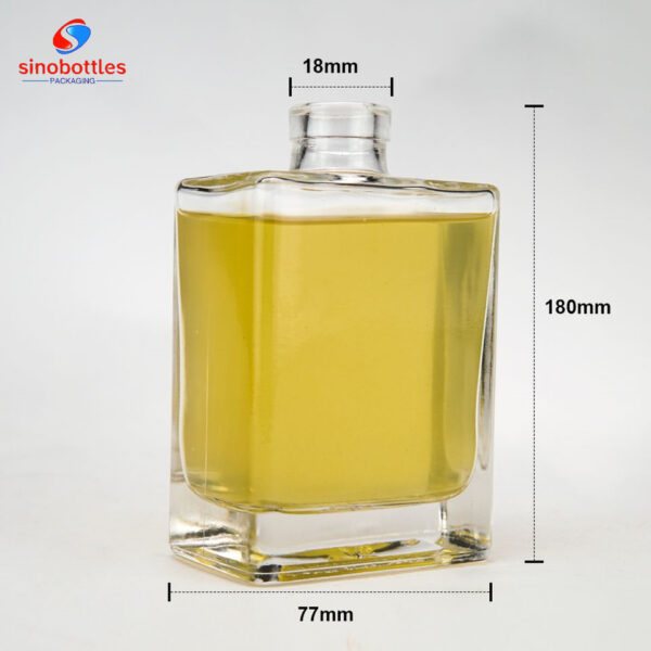 250ml square glass bottle mass production wholesale