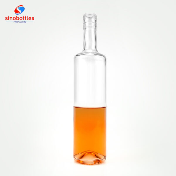 700ml bar top flat shoulder round bottle for vodka