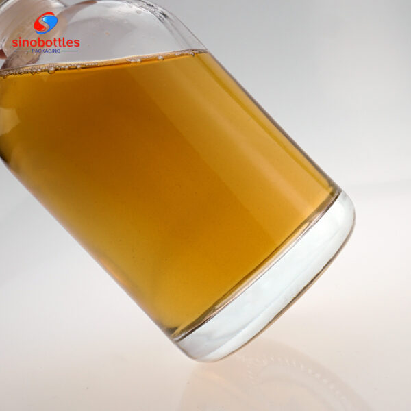 500ml bar top wide lip short round bottle