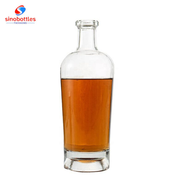 750ml bar top round glass tequila bottle wholesale