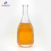 750ml Round glass bottle engraved stripes