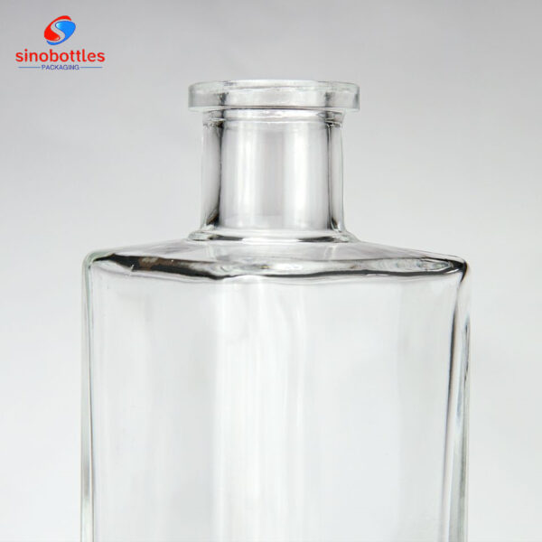 750ml Straight tall square tequila bottle custom