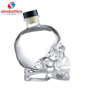 750ml skull head vodka bottle custom