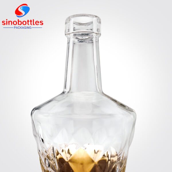750ml Mountain shape base engraved patterns