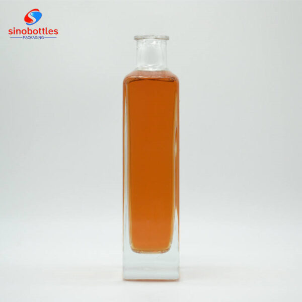 700ml Square wide lip vodka glass bottle bar top