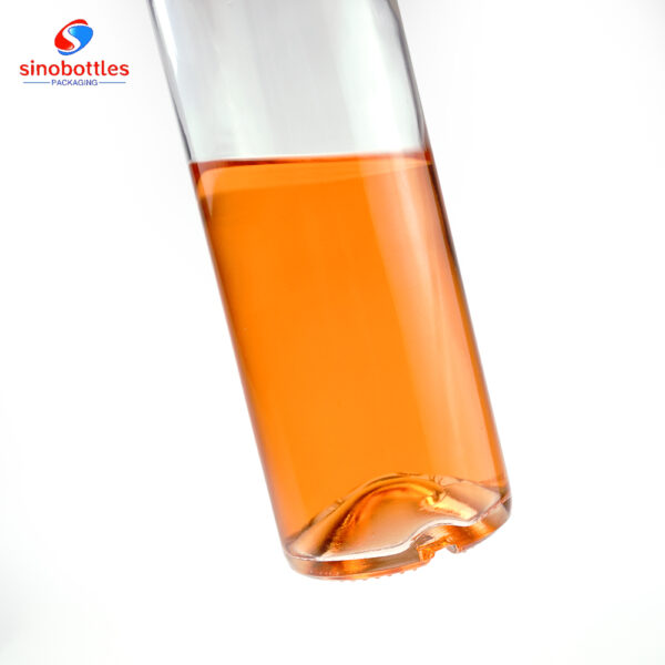 700ml bar top flat shoulder round bottle for vodka
