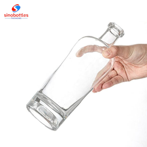 750ml bar top round glass tequila bottle wholesale