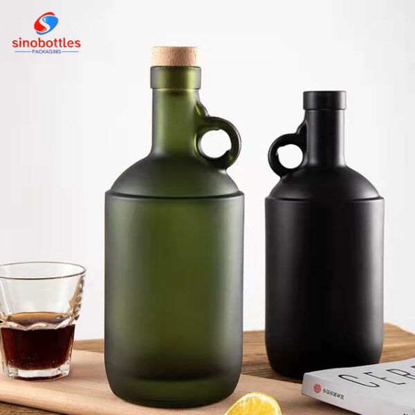 750ml bar top loop handle round moonshine bottle