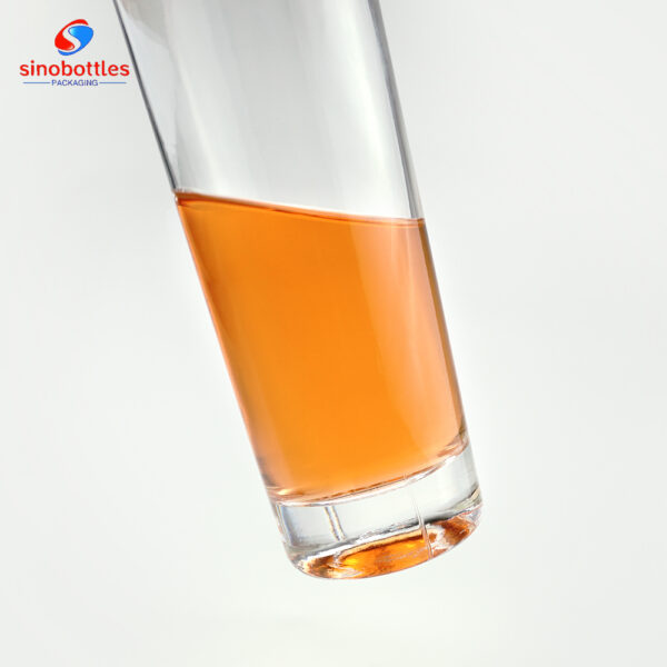 750ml Flat Shoulder Tall Round Bottle