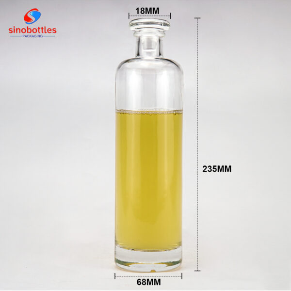 750ml Straight round tall glass bottle wholesale