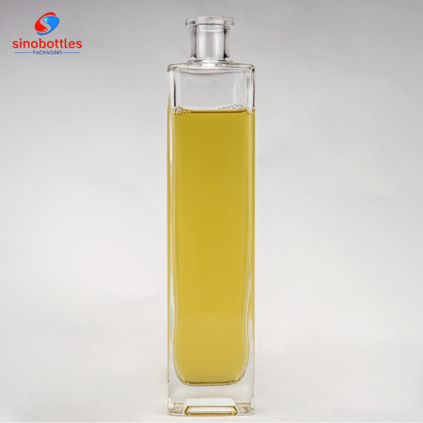 750ml Straight tall square tequila bottle custom