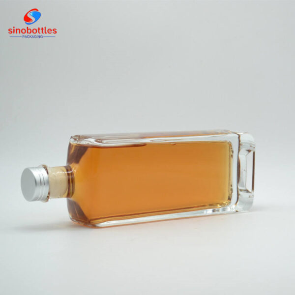 700ml Square wide lip vodka glass bottle bar top