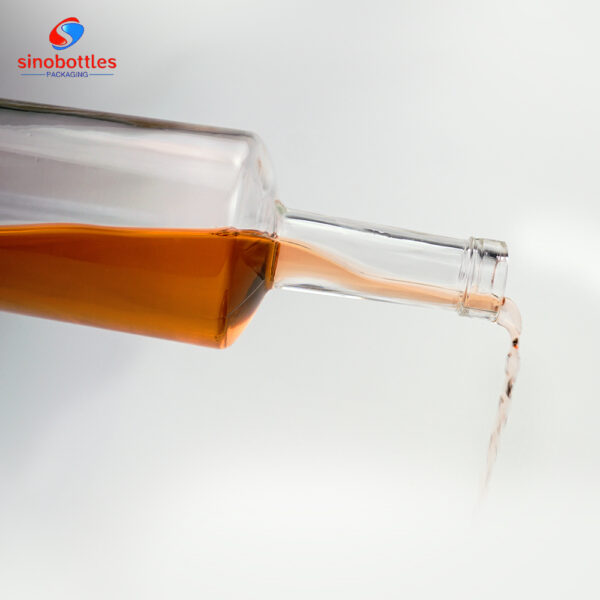 750ml Flat Shoulder Tall Round Bottle