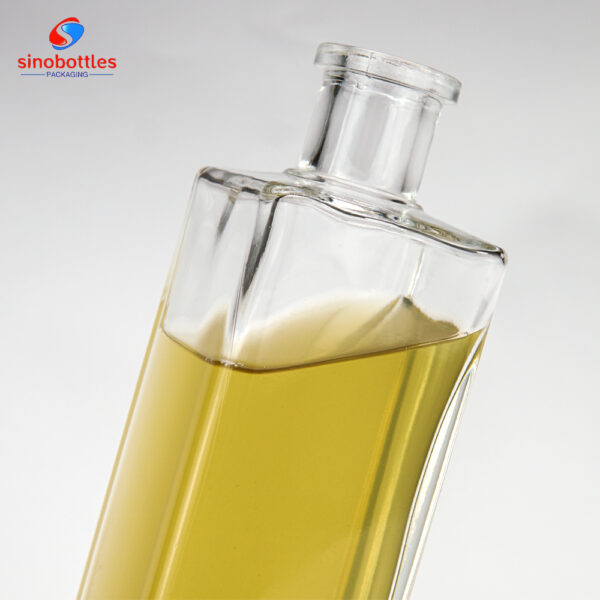 750ml Straight tall square tequila bottle custom