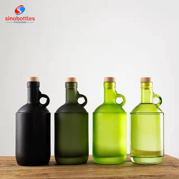 750ml bar top loop handle round moonshine bottle
