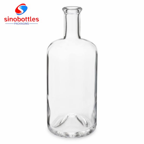 750 ml Clear Glass Juniper Liquor Bottle