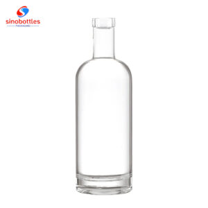 750ml typical round spirits glass bottle