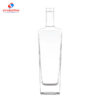 750ml bar top Square thick base glass liquor bottle