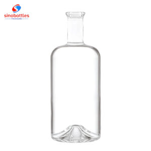 750ml Round glass bottle with wide lip