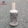 White spraying and screen printing glass bottle design