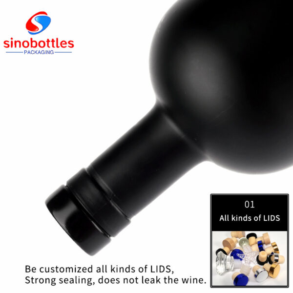 Black coating Boston round bottle
