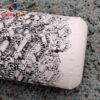 White spraying and screen printing glass bottle design