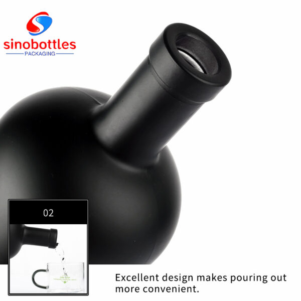 Black coating Boston round bottle