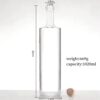 1000ml 680g flat shoulder round bottle
