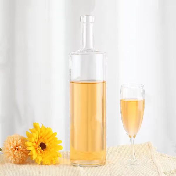 1000ml 680g flat shoulder round bottle