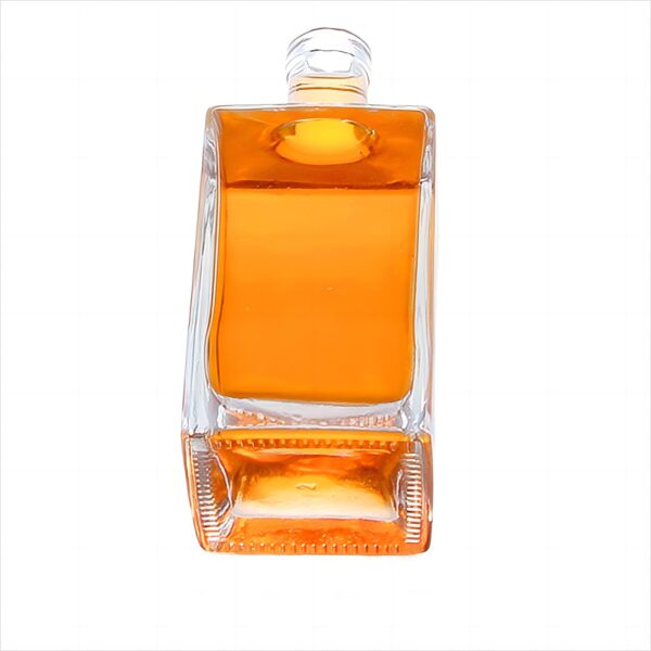 700ml square empty vodka glass bottle design