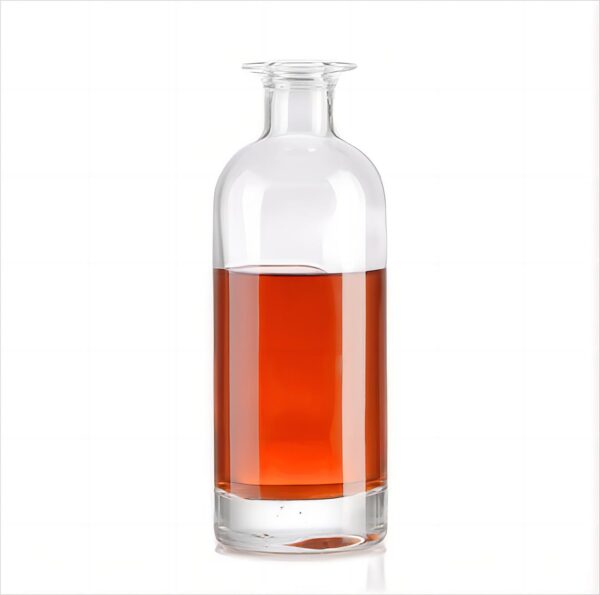 700ml wide lip Gin glass bottle crystal white glass