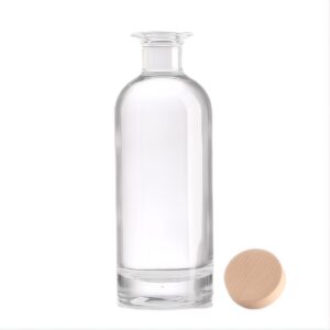 700ml wide lip Gin glass bottle crystal white glass