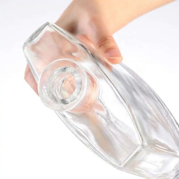 750ml 1100g flat square Tequila Bottle supplier