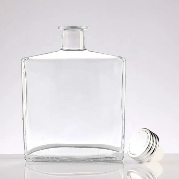 750ml 1100g flat square Tequila Bottle supplier