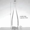750ml 580g quality water glass bottle with engraved patterns at bottom