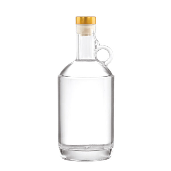 750ml moonshine frosted green color flint glass rum bottle bar top stoppers