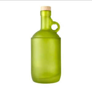 750ml moonshine frosted light green color super flint glass rum bottle