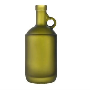 750ml moonshine frosted green color flint glass rum bottle bar top stoppers
