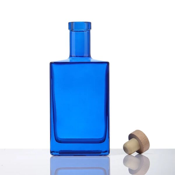 Transparent color painting Square bottle supplier