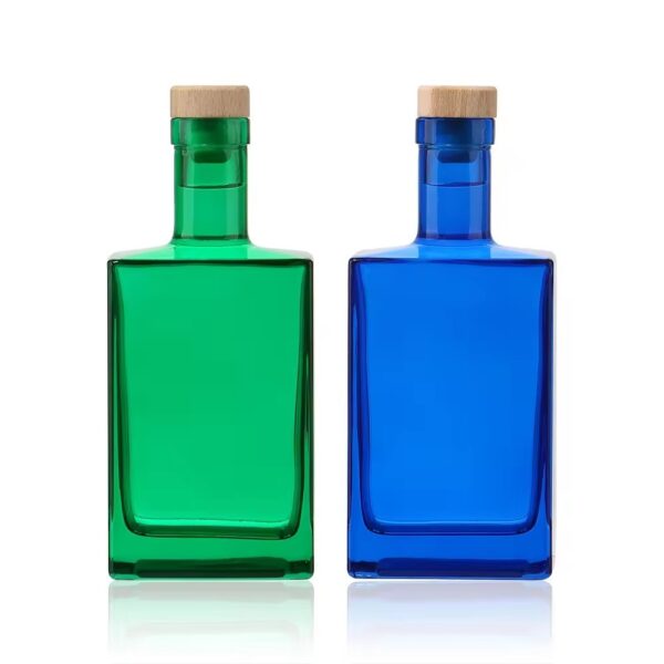 Transparent color painting Square bottle supplier