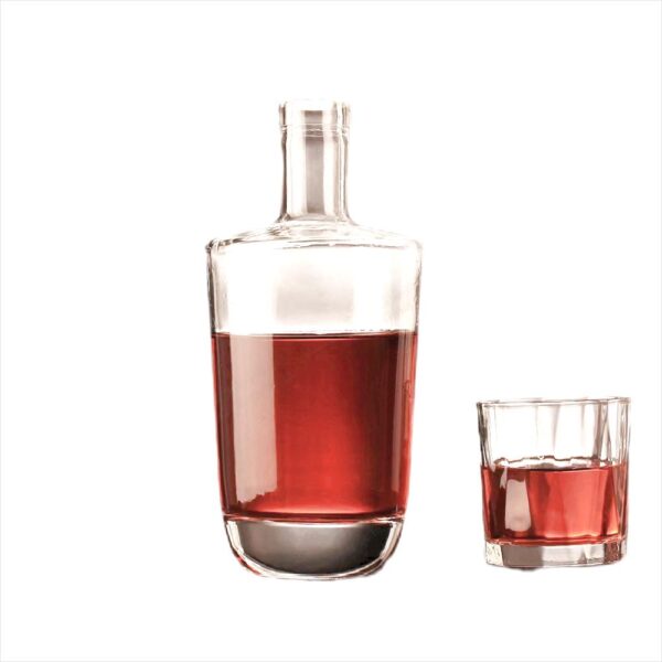 750ml wholesale round OEM crystal glass Gin bottle