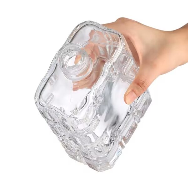 750ml custom engraved square bottle for spirits